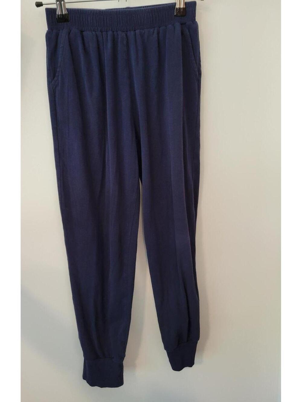 Boys Navy Blue Jogger Pants with Elastic Waistband and Cuffs
